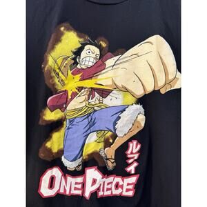 ONE PIECE Anime T-Shirt M Men’s Black Y2K Indie Graphic Manga Tee. Sanji